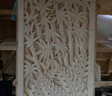 Carved Stone Wall Panel