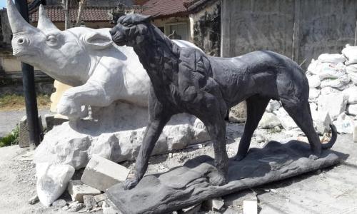 FIBER & CEMENT STATUE TIGER