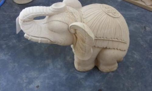 Bali Stone Carving Panel Elephant